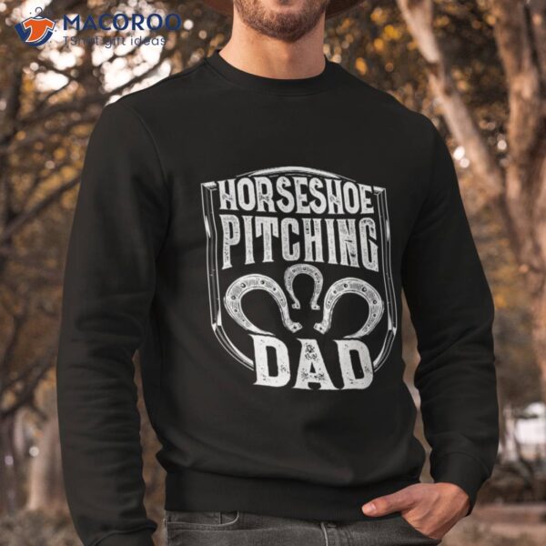 S Horseshoe Pitching Dad Pitcher Shirt