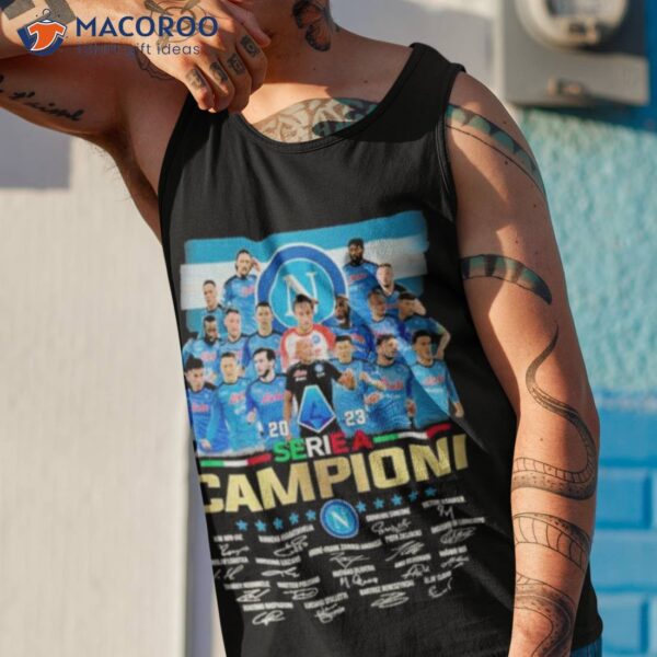 S.s.c Napoli 2023 Serie A Campioni Signatures Shirt