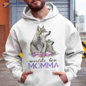 s world s best momma mom 2023 pretty floral wolf amp cub shirt hoodie