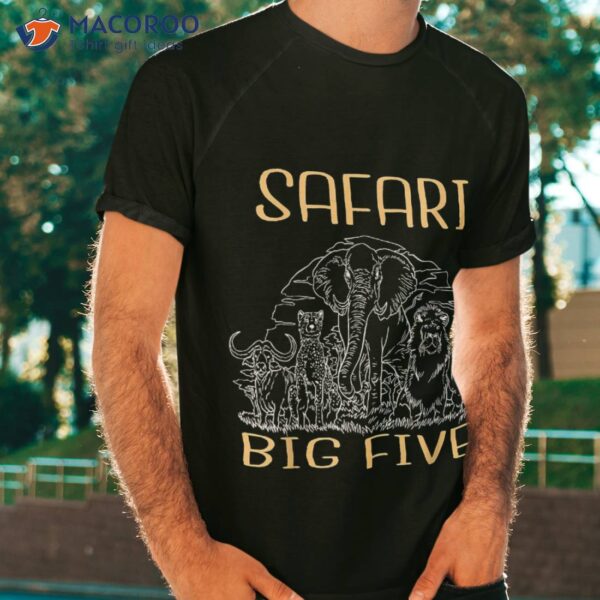 Safari Big Five Adventures Africa Tourist National Park Shirt