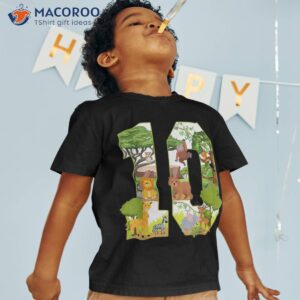 safari jungle zoo animals 10th birthday 10 years old theme shirt tshirt