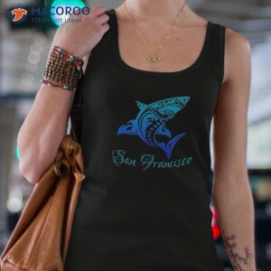 san francisco california vintage retro tribal shark shirt tank top 4