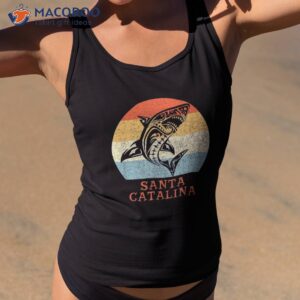 santa catalina california vintage retro tribal shark shirt tank top 2