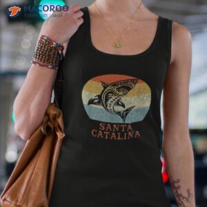 santa catalina california vintage retro tribal shark shirt tank top 4