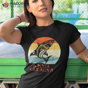 santa catalina california vintage retro tribal shark shirt tshirt 1