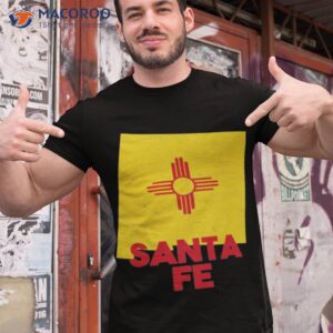 santa fe new mexico map shaped state flag shirt tshirt 1 1