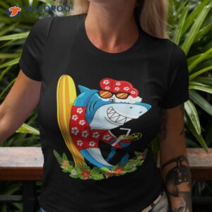 santa shark hawaiian summer surfing christmas in july shirt tshirt 3