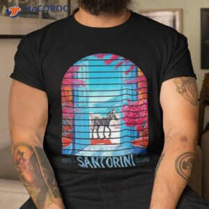 Santorini Oia Donkey Greece, Beautiful Greek Island Vacation Shirt