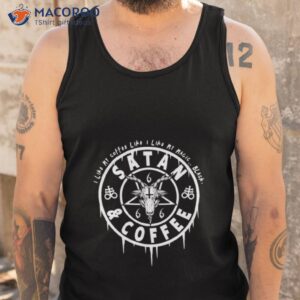 satan and coffee funny satanic occult shirt tank top