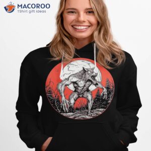 scary werewolf moon spooky vintage graphic kids shirt hoodie 1