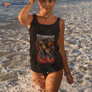 scorpion from mortal kombat game shirt tank top 3