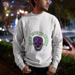 scottish clan montgomery tartan celtic skull shirt sweatshirt