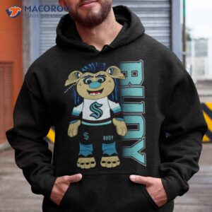 Seattle Kraken Toddler Mascot Cheer Deep Sea Blue Shirt
