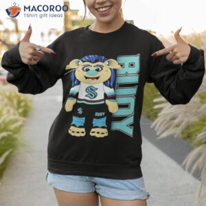seattle kraken toddler mascot cheer deep sea blue shirt sweatshirt 1