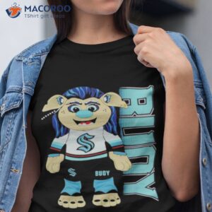 Seattle Kraken Toddler Mascot Cheer Deep Sea Blue Shirt