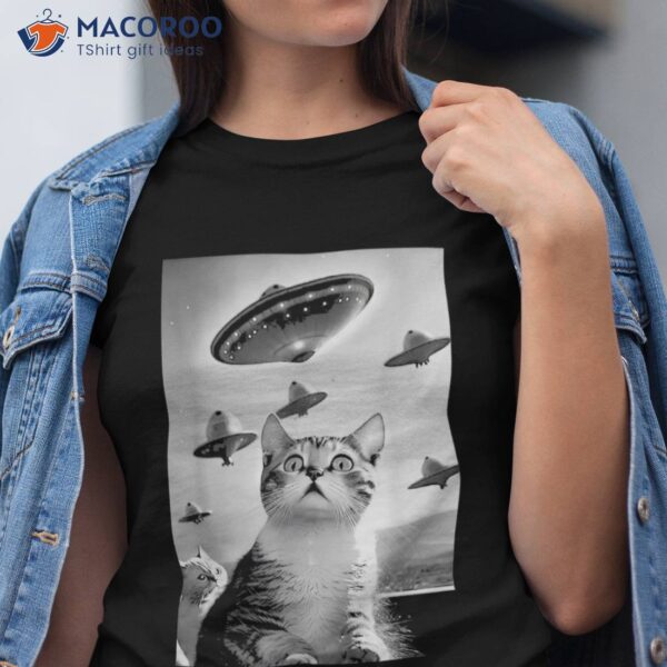 Selfie Cat Ufo Shirts For Flying Saucer Shirt