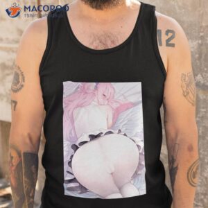 sexy misono mika hot thighs ass butt thicc booty thick blue archive ba lewd anime hentai girl shirt tank top