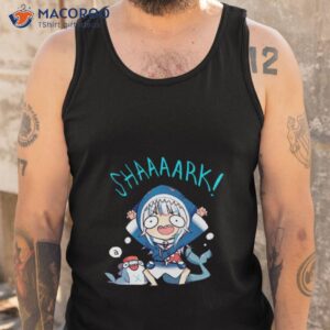 shark gawr gura mask hololive shirt tank top