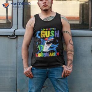 shark i m ready to crush kindergarten back school boys shirt tank top 2