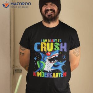 shark i m ready to crush kindergarten back school boys shirt tshirt 2