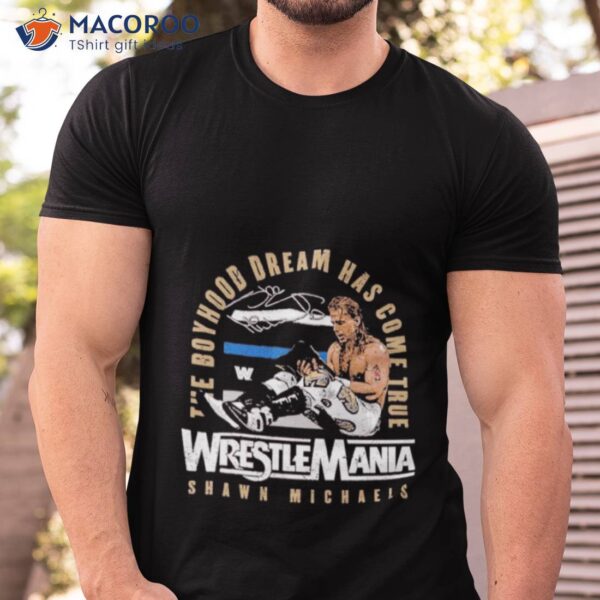 Shawn Michaels Wrestlemania 12 Champion Signature Shirt