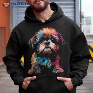shih tzu puppy dog pop art shirt hoodie