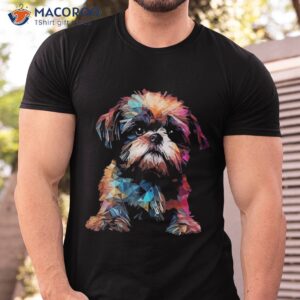 shih tzu puppy dog pop art shirt tshirt