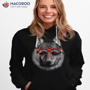 shirt wolf in retro sunglass frame wolves hoodie 1