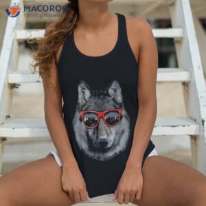 shirt wolf in retro sunglass frame wolves tank top 4