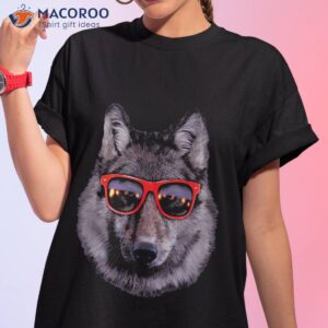 shirt wolf in retro sunglass frame wolves tshirt 1