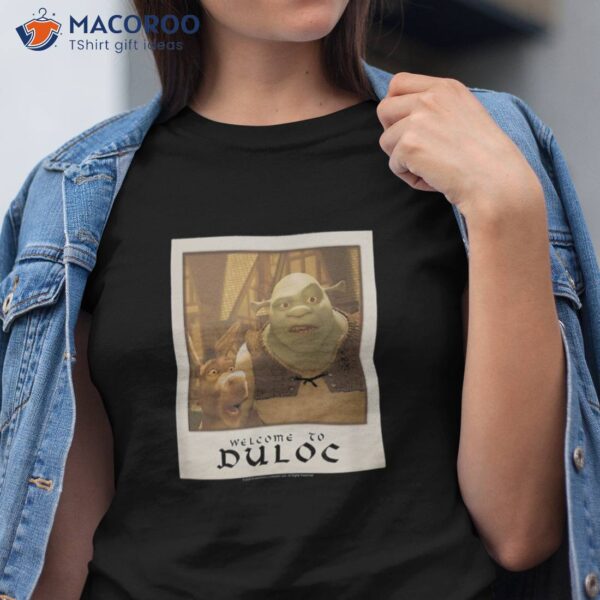 Shrek Welcome To Duloc And Donkey Polaroid Shirt