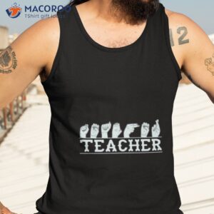 sign language teacher asl conversation shirt tank top 3