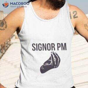 signor pm hand gesture shirt tank top 3