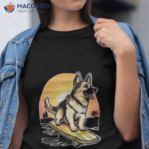 skateboarding german shepherd shirt tshirt