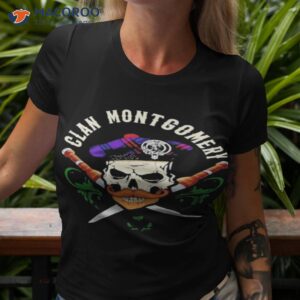 skull crest badge dirk clan montgomery scottish shirt tshirt 3