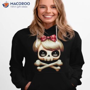 skull girl kawaii cartoon shirt hoodie 1