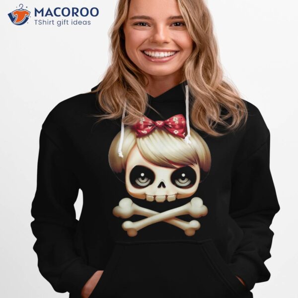 Skull Girl Kawaii Cartoon Shirt