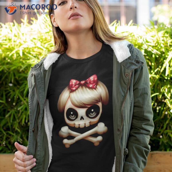 Skull Girl Kawaii Cartoon Shirt