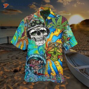 Skull Pineapple Tropical Hawaiian Shirt Summer Funny Casual