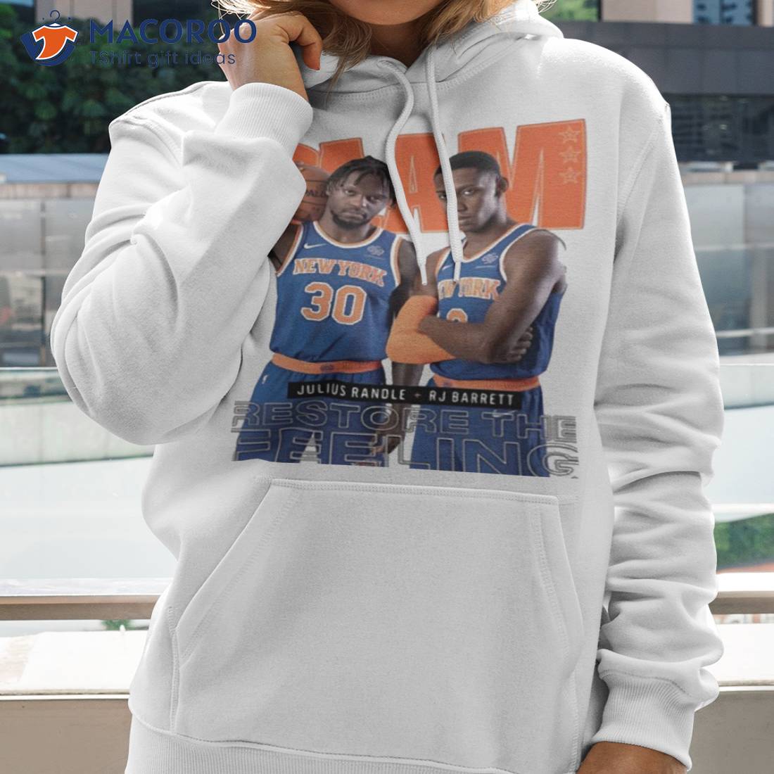 Slam Julius Randle + Rj Barrett Restore The Feeling Shirt Slam Julius Randle + Rj Barrett Restore The Feeling Shirt