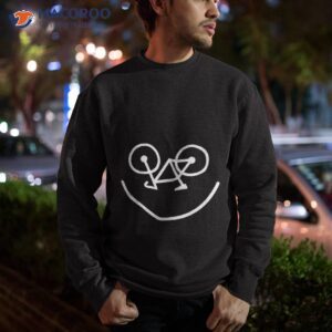 smiling bicycle funny cycling bike riding rider cyclist shirt sweatshirt