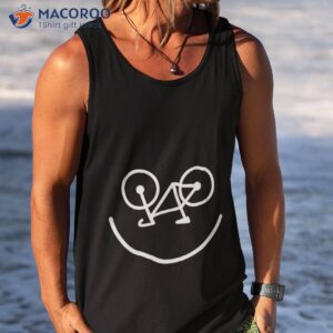 smiling bicycle funny cycling bike riding rider cyclist shirt tank top 1