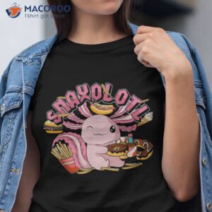 snaxolotl cute axolotl funny sweets candy kids girls shirt tshirt