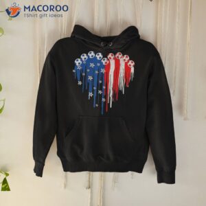 soccer balls heart american flag indepedence day s boys shirt hoodie