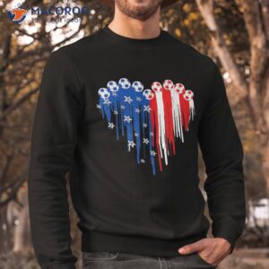 soccer balls heart american flag indepedence day s boys shirt sweatshirt