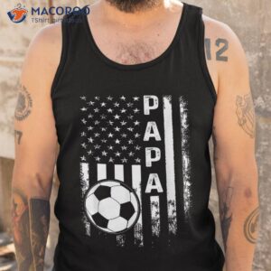 soccer papa american flag vintage christmas xmas shirt tank top