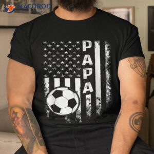 soccer papa american flag vintage christmas xmas shirt tshirt