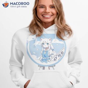 soft pastel girl in captivating anime style shirt hoodie 1