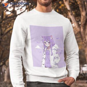 soft pastel girl in captivating anime style shirt sweatshirt