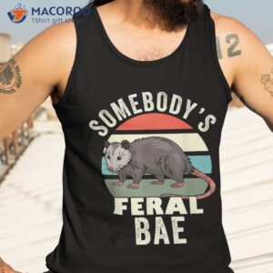 somebody s feral bae cat mom animal lover retro shirt tank top 3